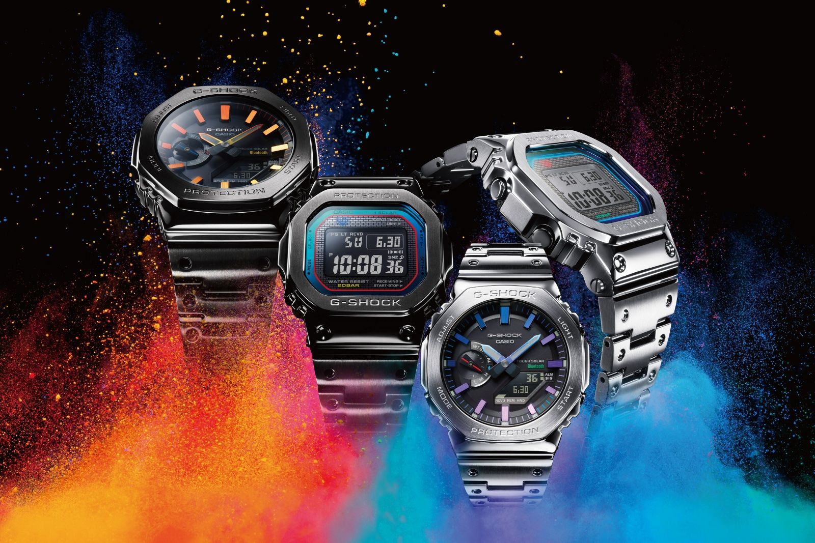 Casio's newest G-Shock watches sport these stunning colourful faces