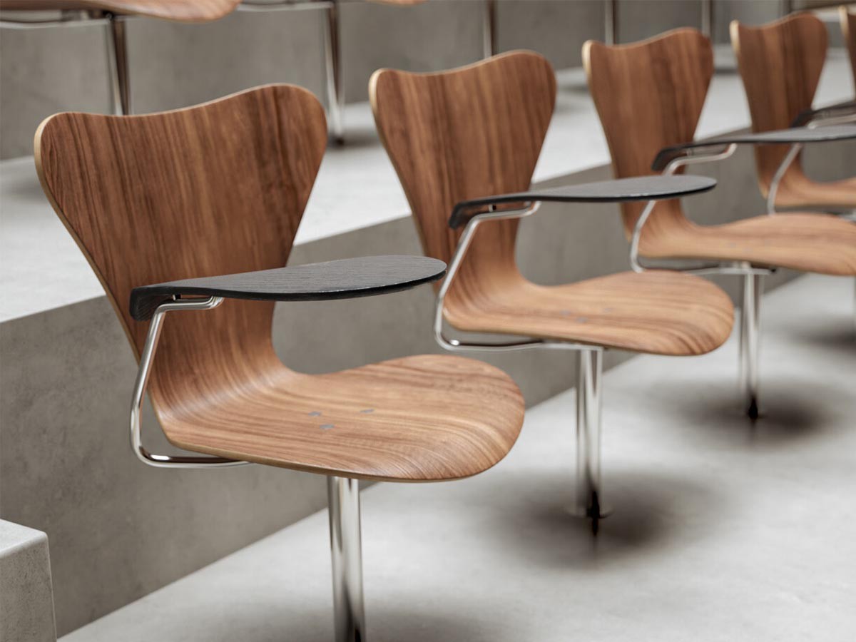 FRITZ HANSEN SERIES 7 WITH WRITING TABLET / フリッツ・ハンセン