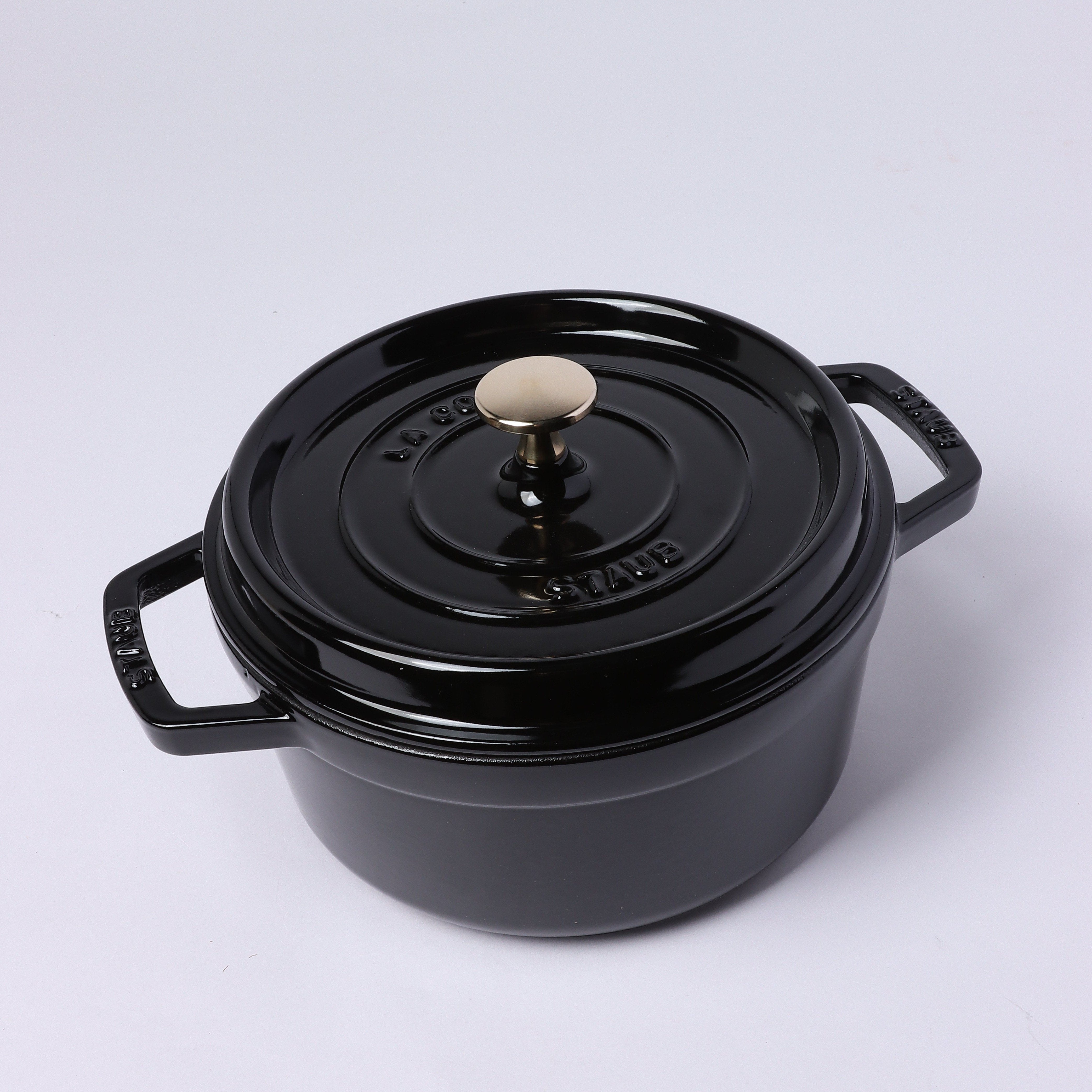 ピコ・ココット ラウンド 22cm シャイニーブラック｜ココット