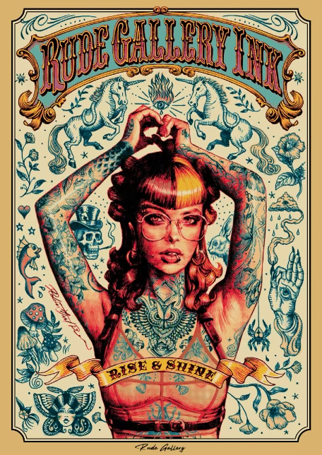 RUDE GALLERY INK ART WORK BY ROCKIN' JELLY BEAN | STAYMELLOW