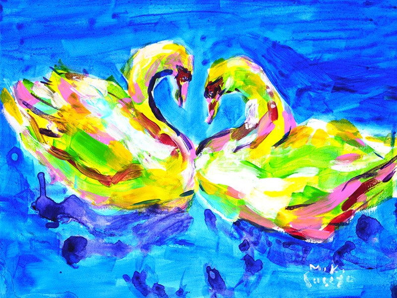 アクリル絵の具を使ってみよう🎨 アーティストとカラフルに描く / 伏屋