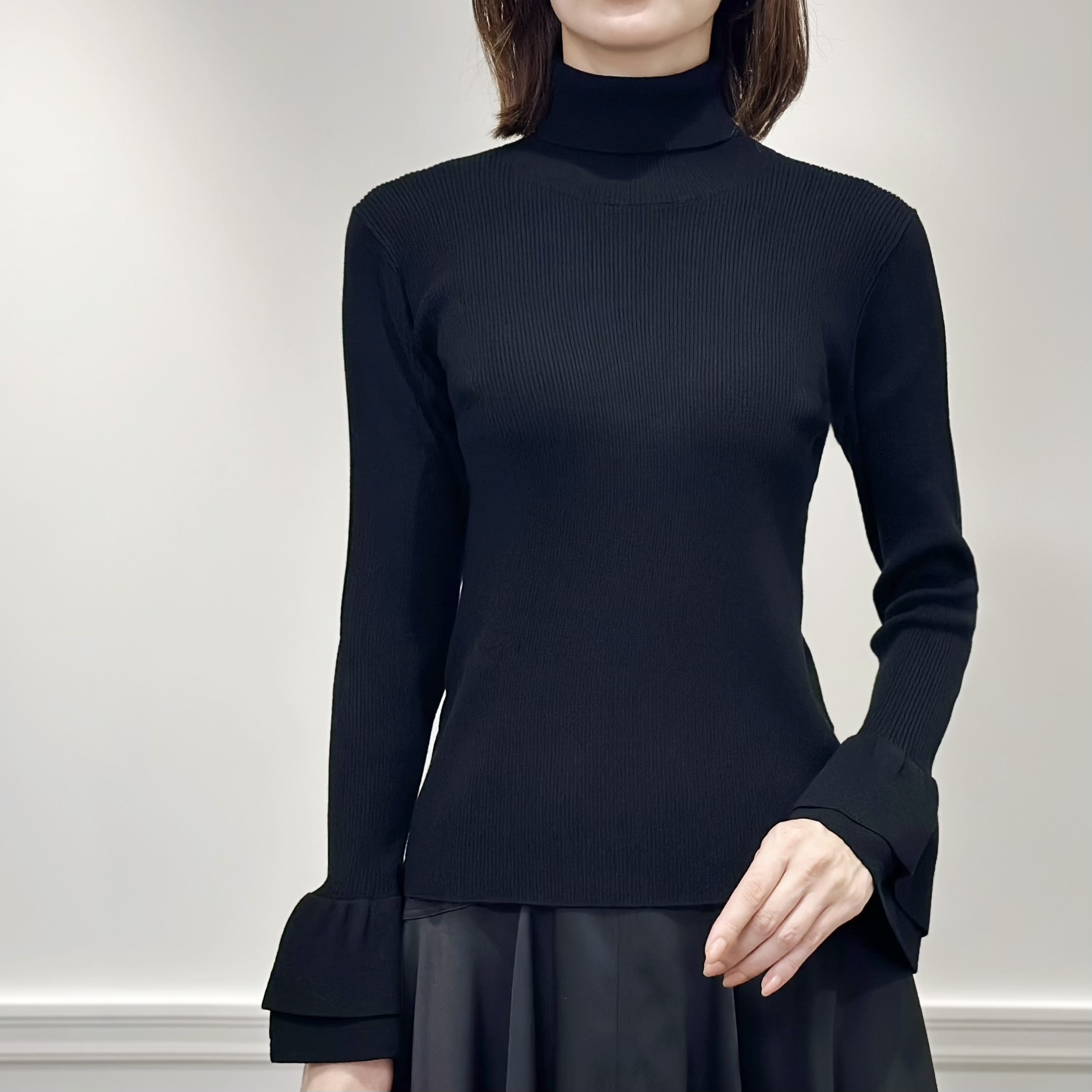 新作入荷情報〈ティアードカフスタートルネックリブニット〉 | m-i-d