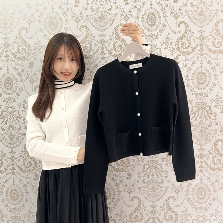 新作入荷情報〈パールボタンショートカーディガン〉 | m-i-d