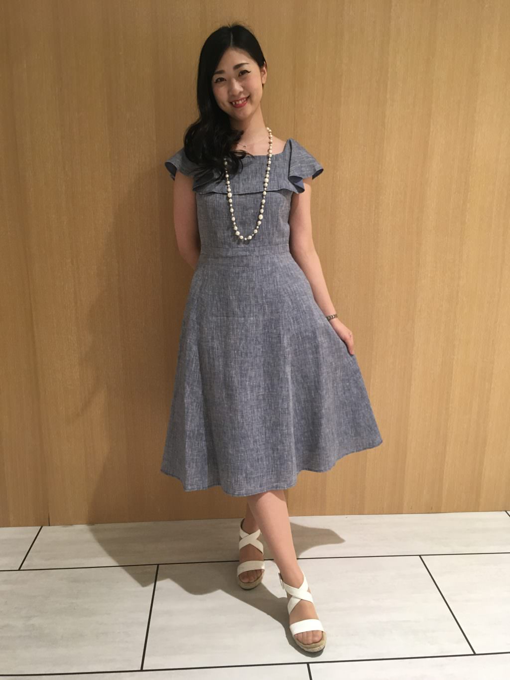 ネックフリルリネンワンピース coordinate | m-i-d | AVENIRETOILE