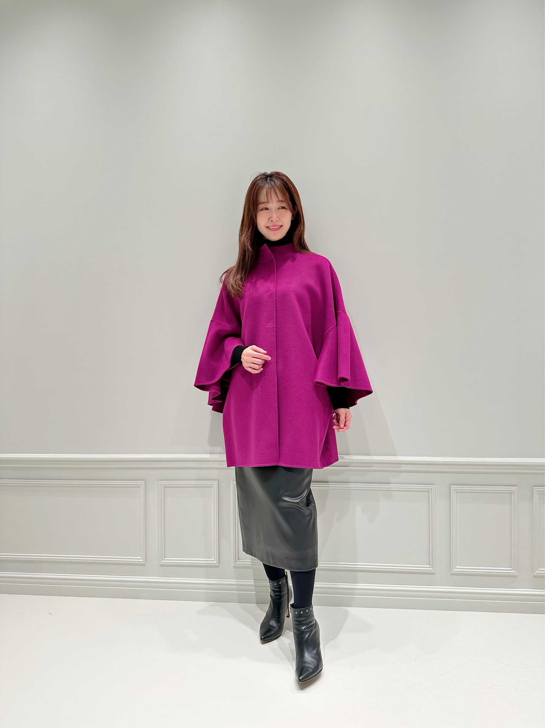 IG LIVEでご紹介の＜Super170'sフレアスリーブミドルコート＞人気色