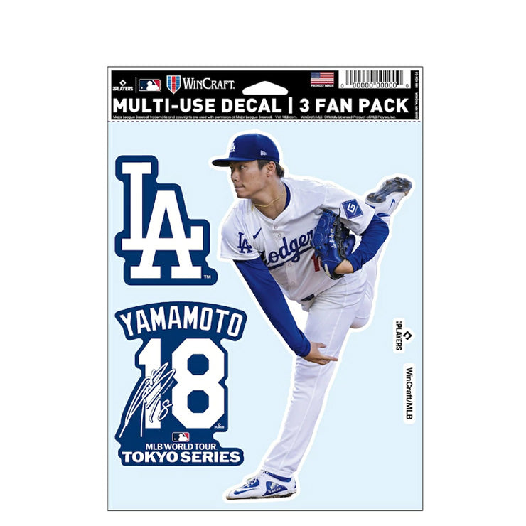 山本由伸 MLB Tokyo Series 2025 ファンデカール シール 3枚入り 東京