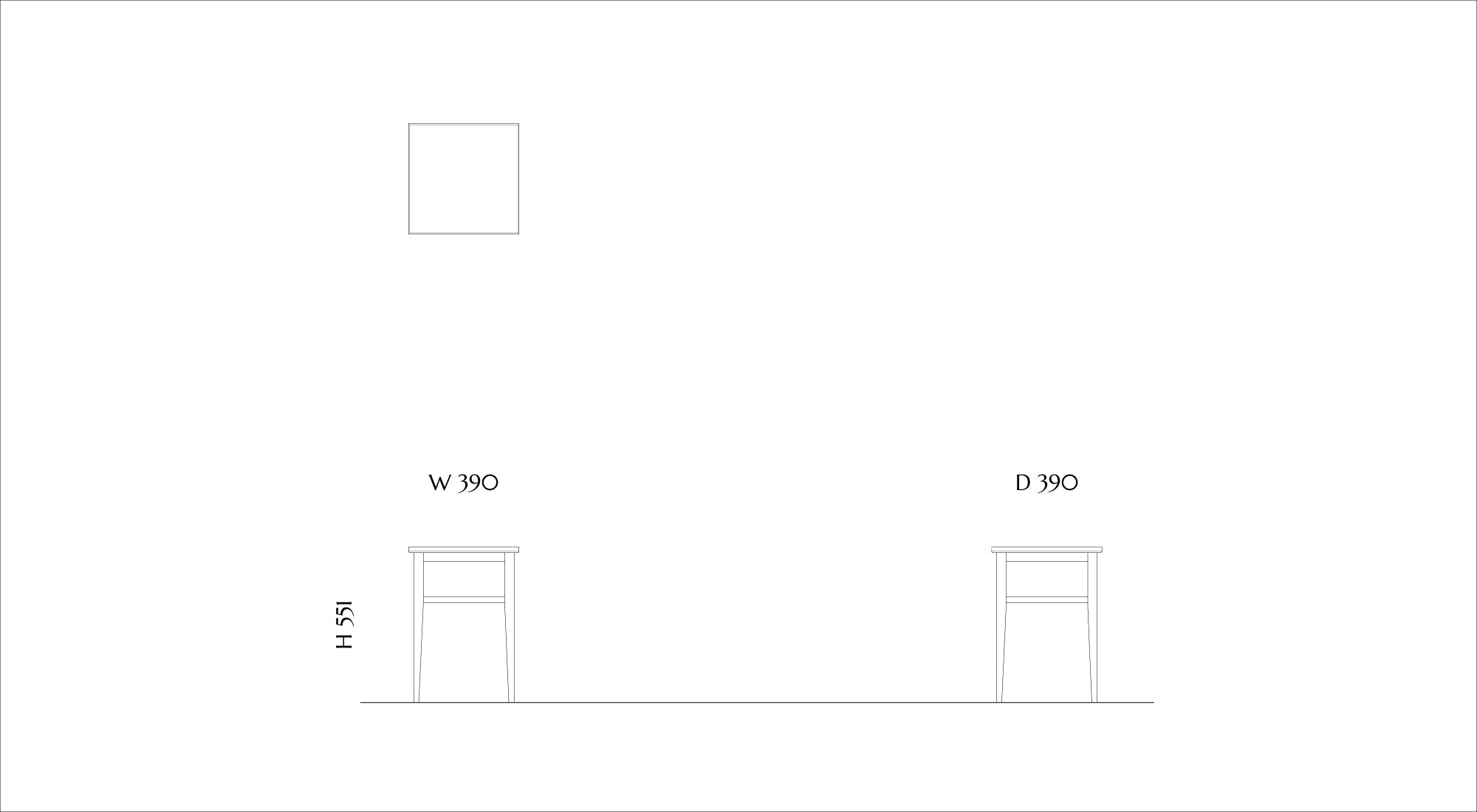Bedside Table BST-01B - STANDARD TRADE. CO.,LTD.