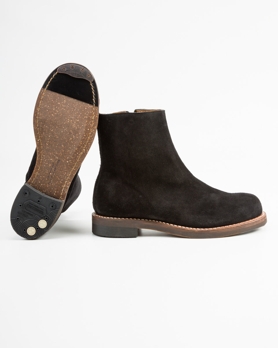 Rolling Dub Trio Casper Side Zip Boot - Black Oiled Suede