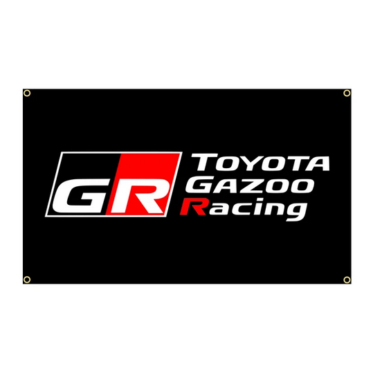 GR Toyota Gazoo Racing Flag – Black – Sticker Boost