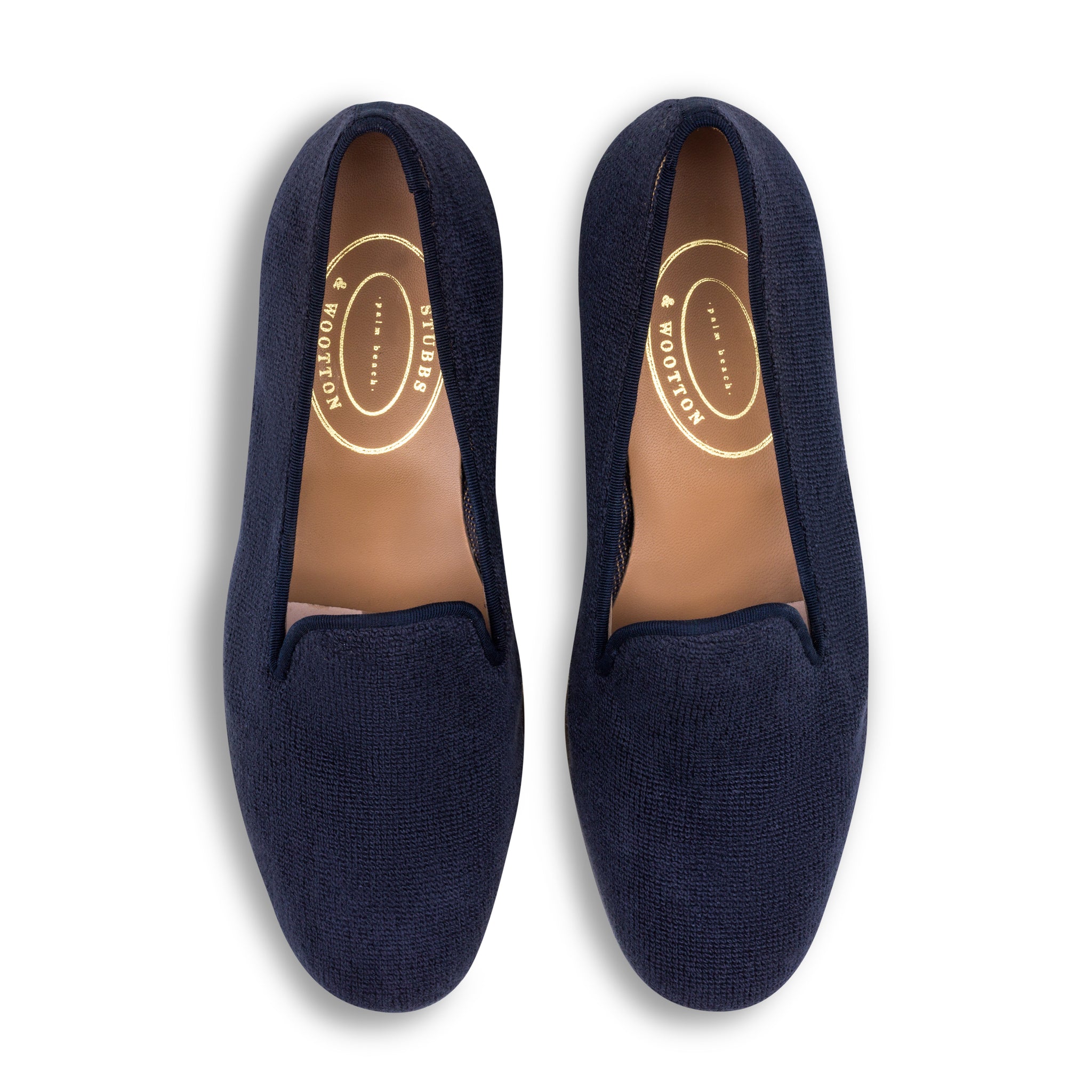 Navy Needlepoint Slipper (Men)