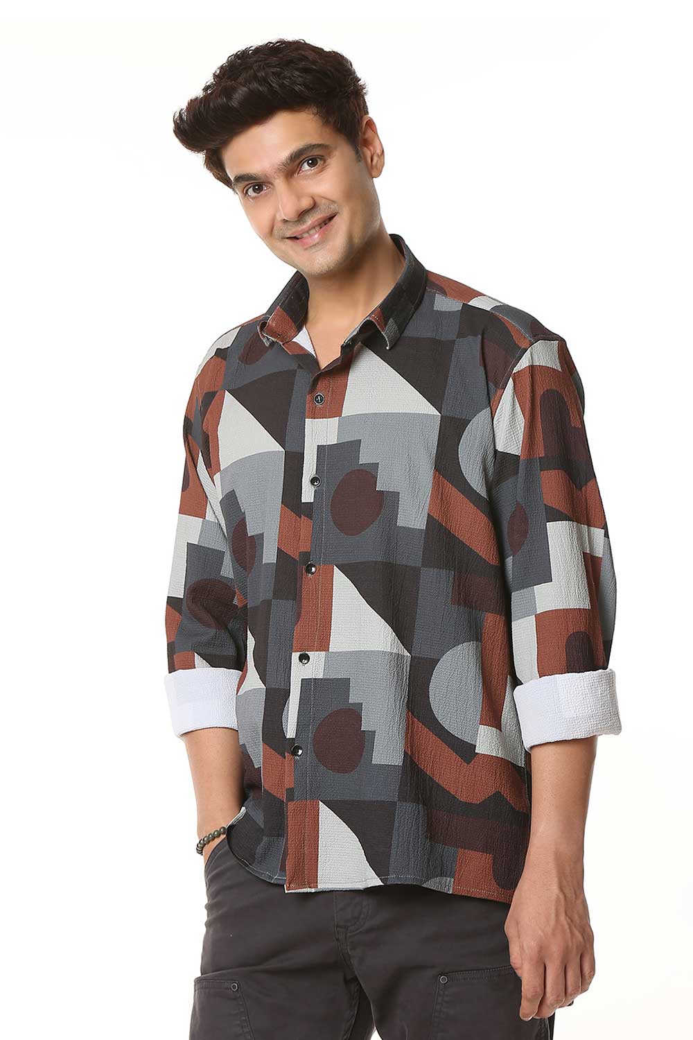Chandigarh Matrix | Luxury Popcorn Material I Men Shirt – Studd Muffyn