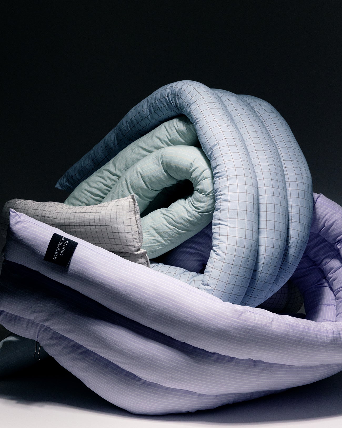 Musubi Cushion - Cotton Stripe | East Village Purple