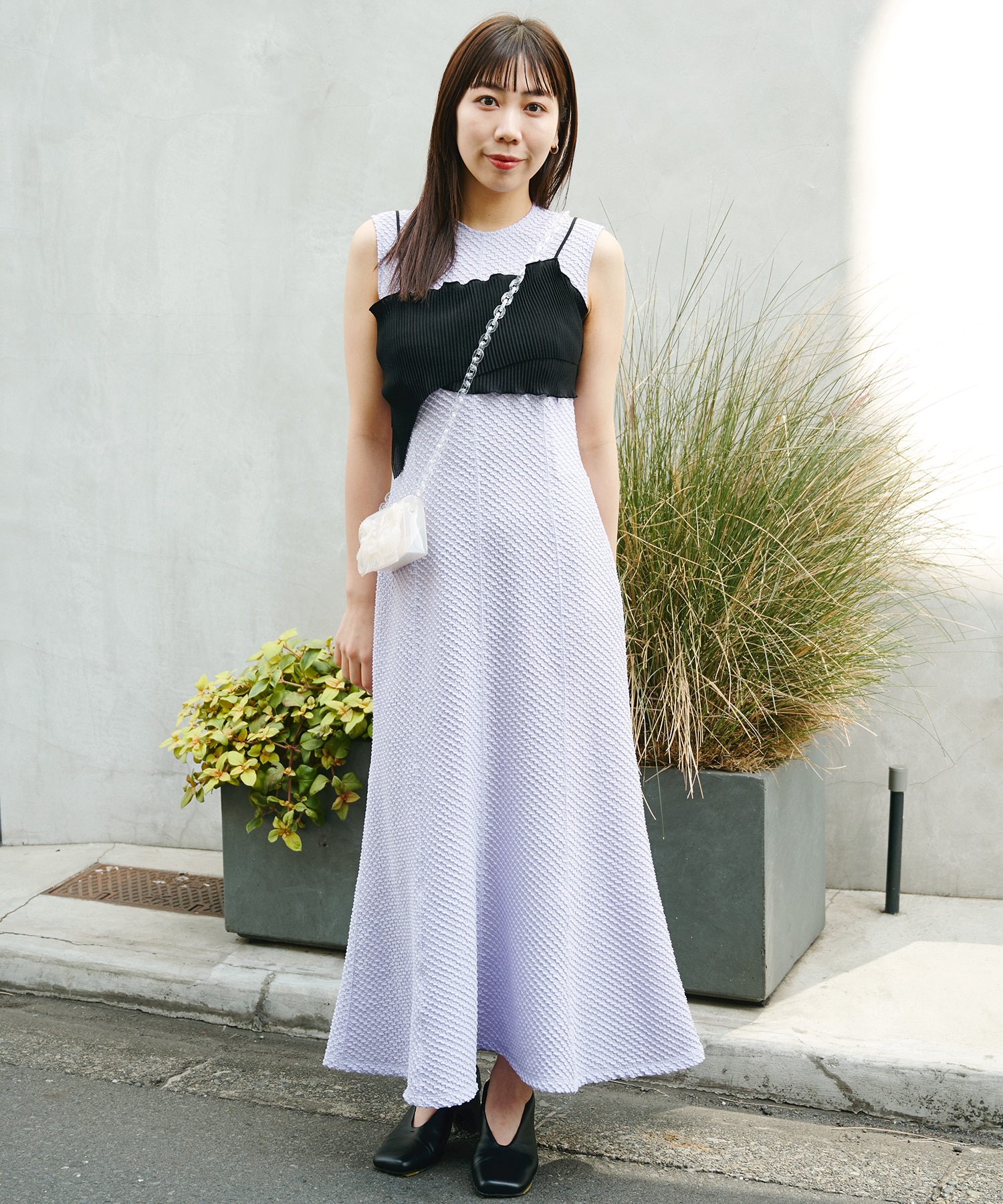 TODO WAVE SHEER CAMISOLE(FREE BLACK): kotohayokozawa: WOMENS