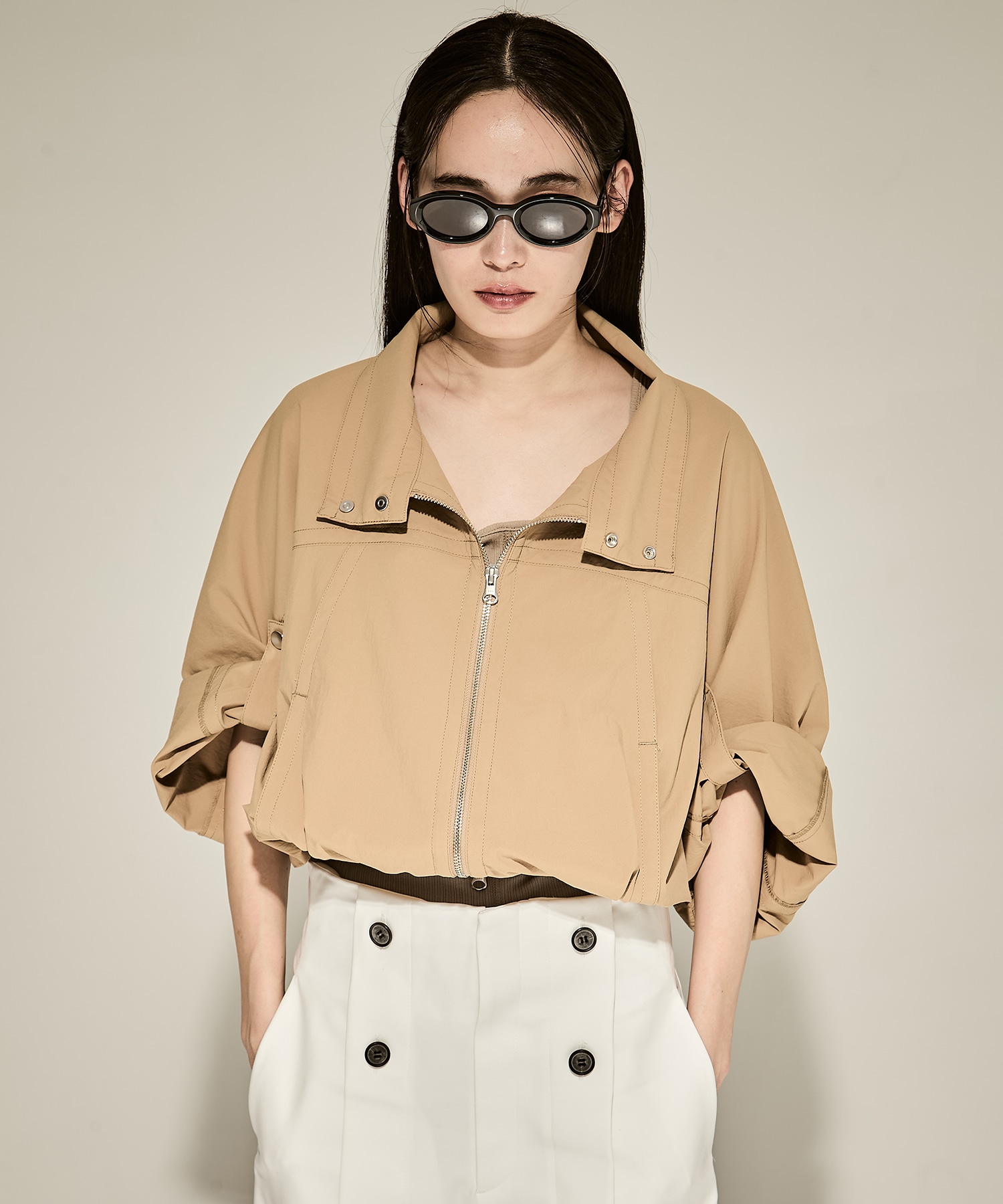 BLANC OVAL TELEVISION-CUT SUNGLASSES(FREE BLACK): FETICO: WOMENS