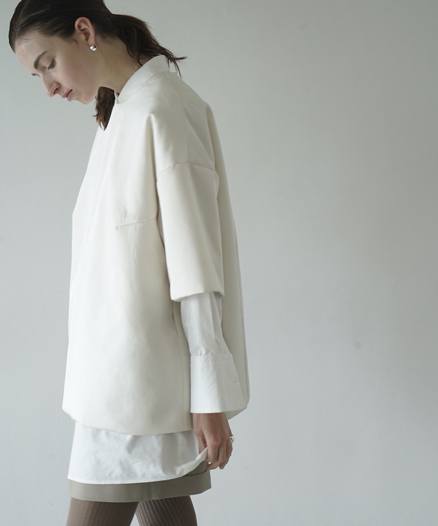 PADDED SATIN TOPS(1 IVORY): CLANE: WOMENS｜ STUDIOUS ONLINE公式