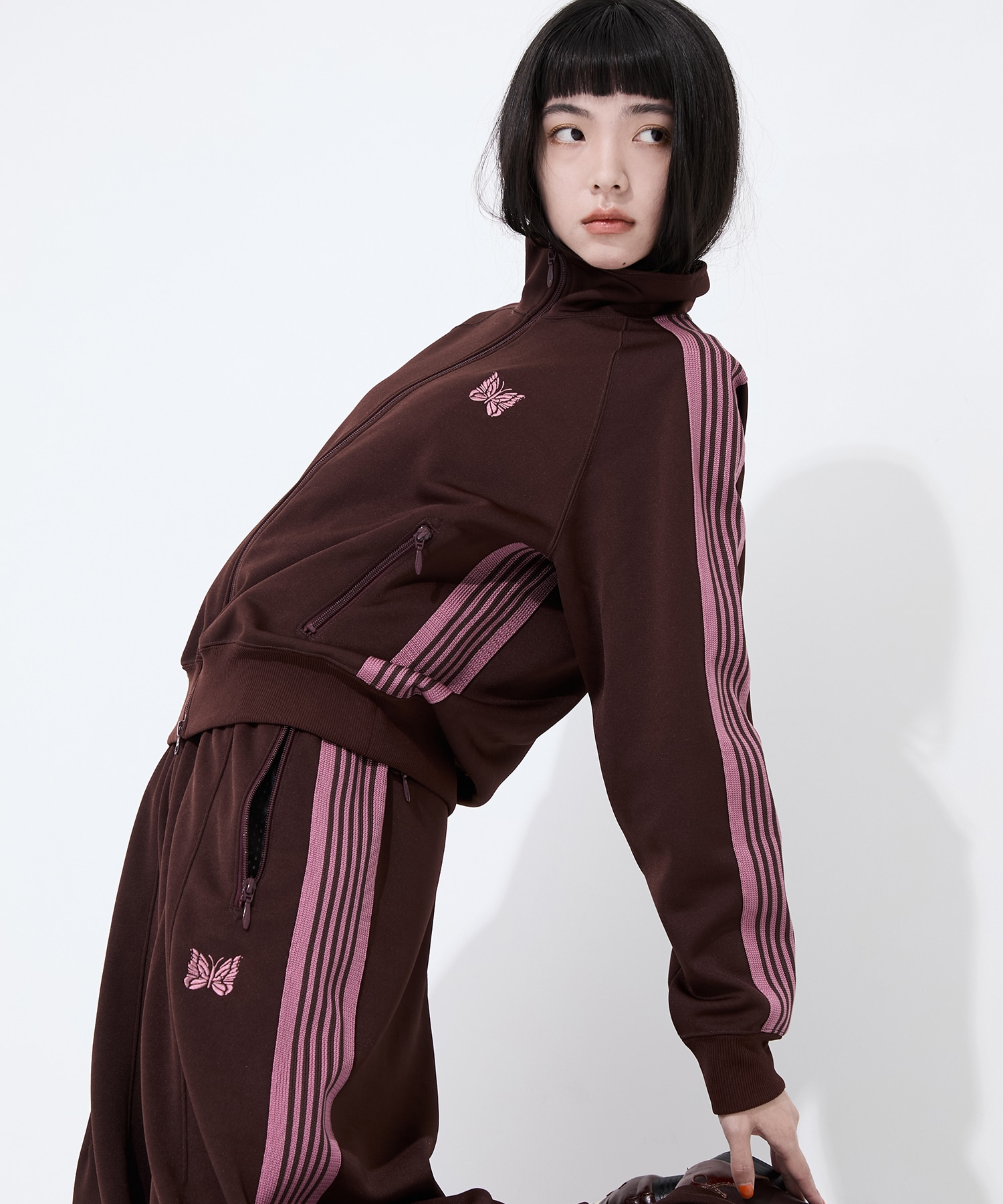 Track Jacket - Poly Smooth(XS WINE): Needles: WOMENS｜ STUDIOUS