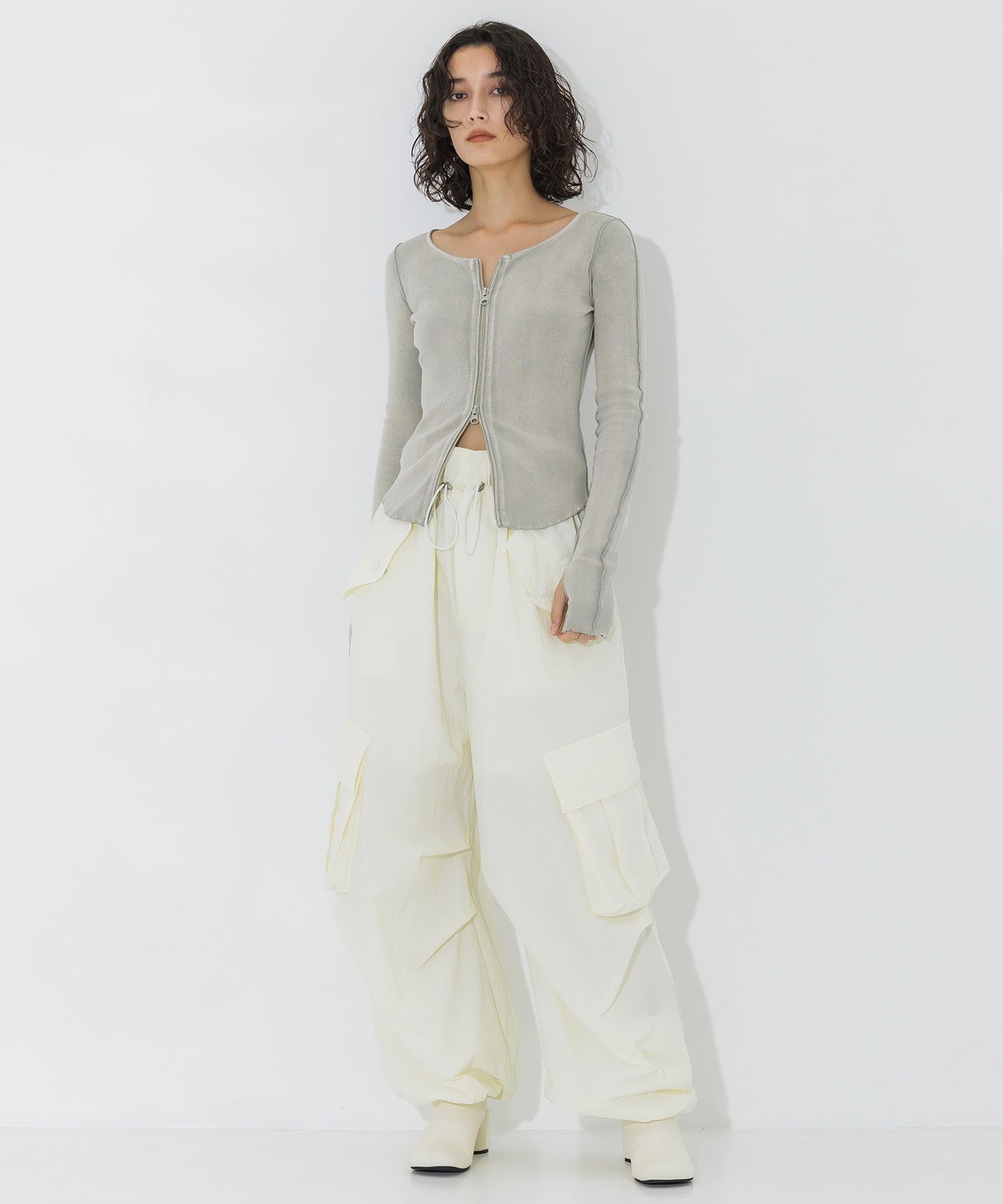 Round Shaped Boots(1 OFF WHITE): STUDIOUS: WOMENS｜ STUDIOUS