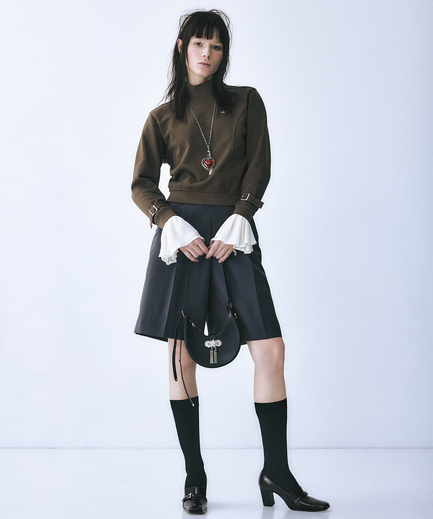 cuffs belted pullover(FREE BROWN): tanakadaisuke: WOMENS