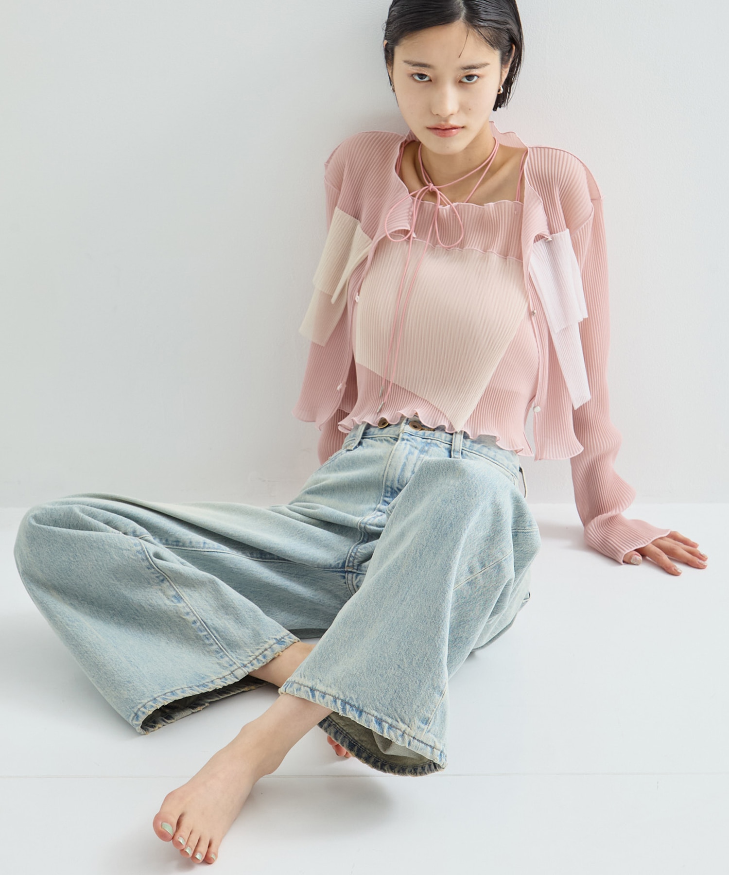 別注SHEER CARDIGAN(FREE PINK): kotohayokozawa: WOMENS｜ STUDIOUS