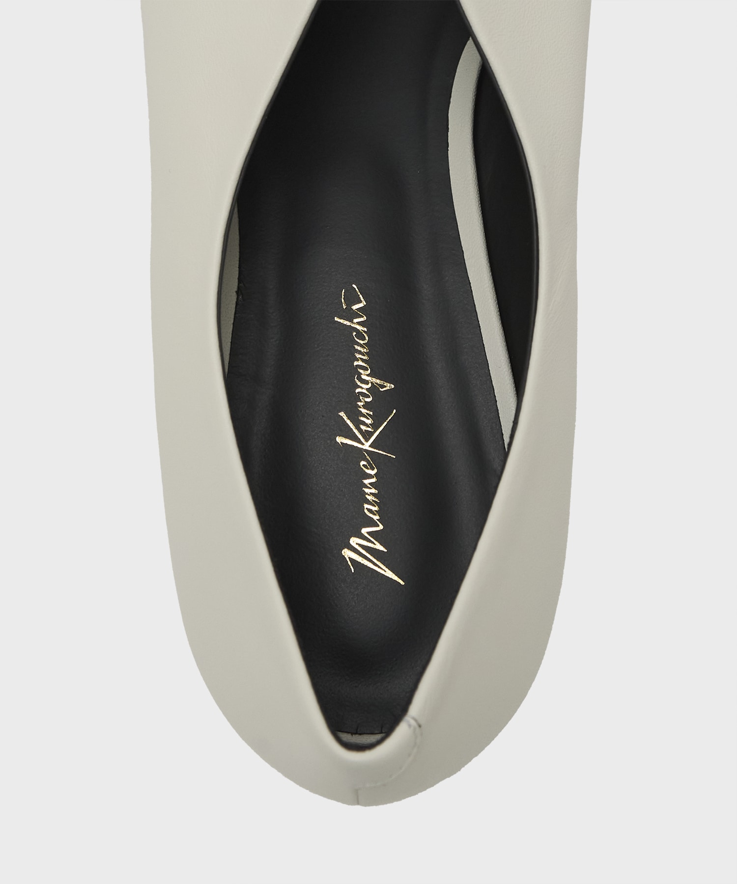 Curved Line Low Heel Pumps(22.5 WHITE): Mame Kurogouchi: WOMENS