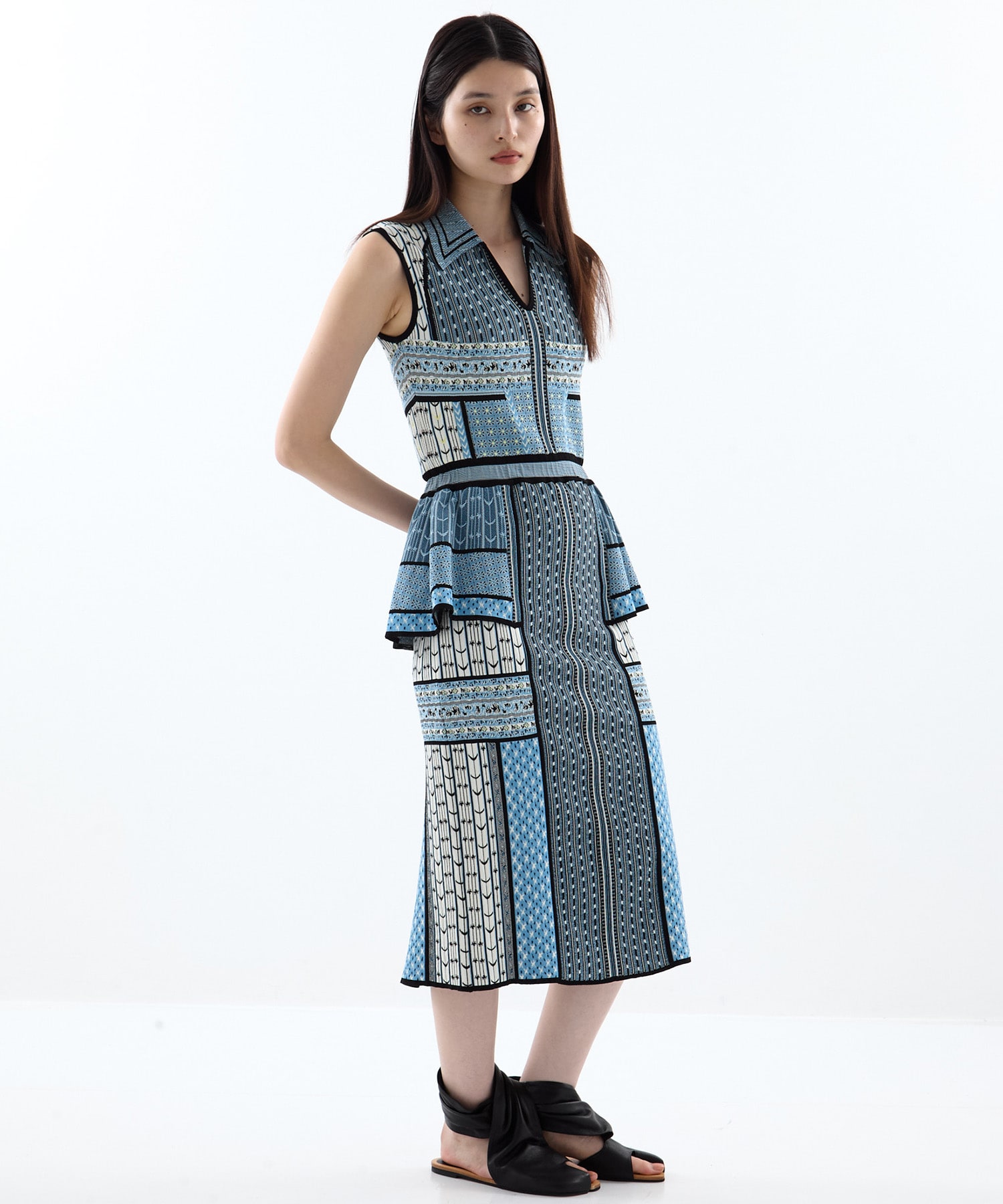 Sheep Leather Tabi Sandals(22.5 BLACK): Mame Kurogouchi: WOMENS