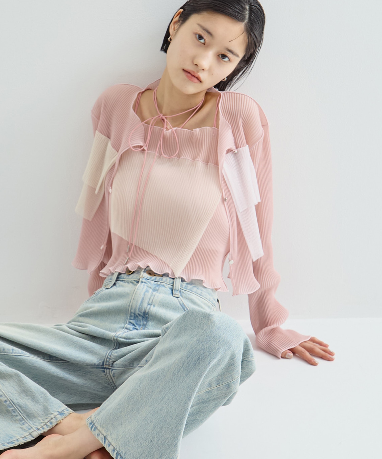 別注SHEER CARDIGAN(FREE PINK): kotohayokozawa: WOMENS｜ STUDIOUS