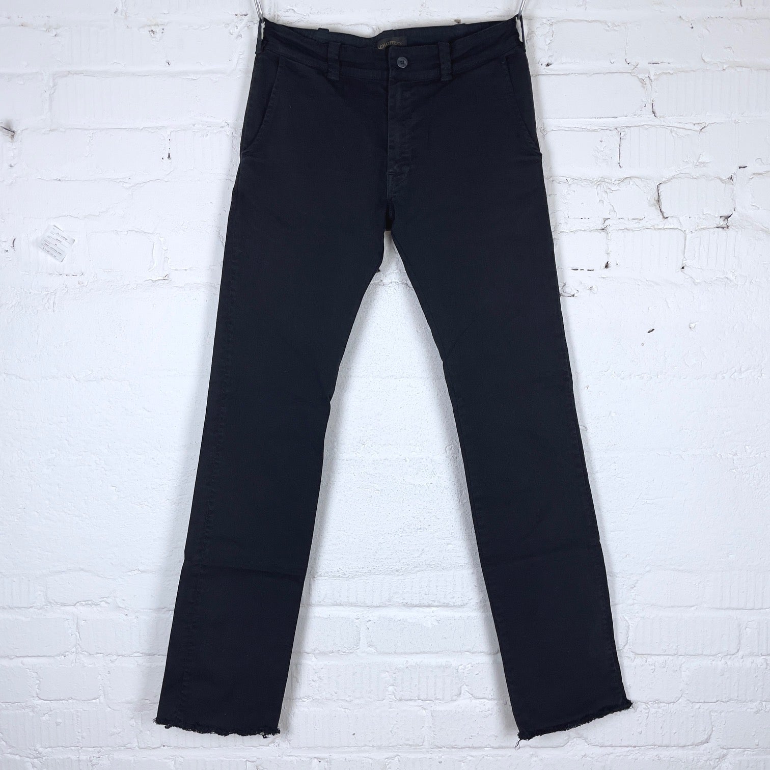 italian twill overdyed chino pants black | schaeffer's garment
