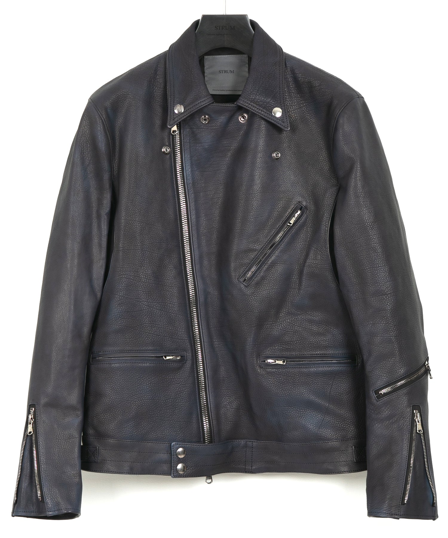 白鞣し × ベジタブルタンニン鞣し カーフ スキン Burning dyed - 燃焼