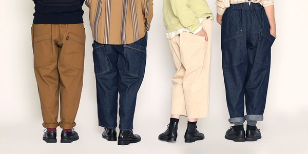 BASCOの大きなバックポケット付きリラクシングパンツ「マオパンツ」が