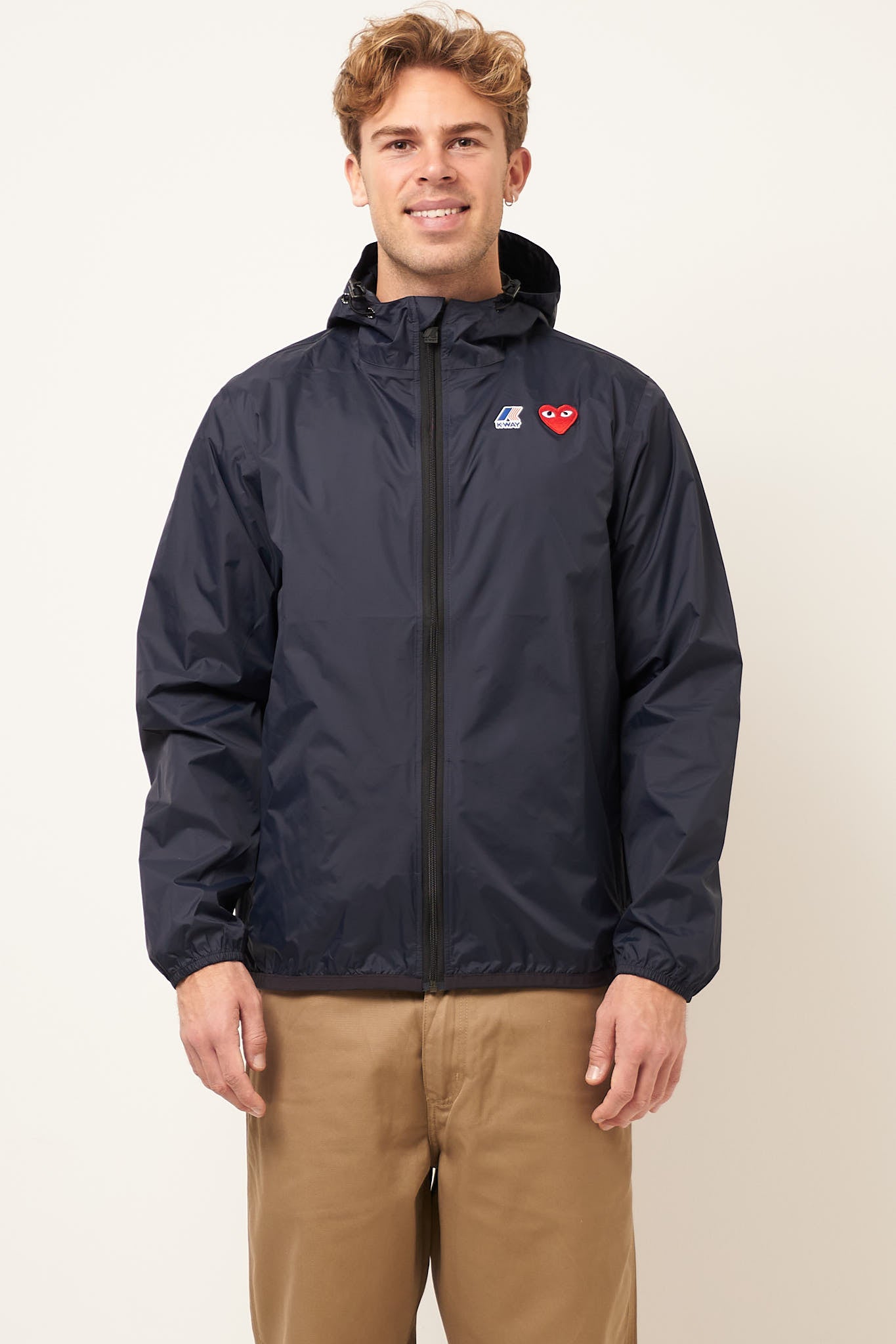 Comme des Garçons Play - K-Way Hoodie Full Zip Navy – STRØM