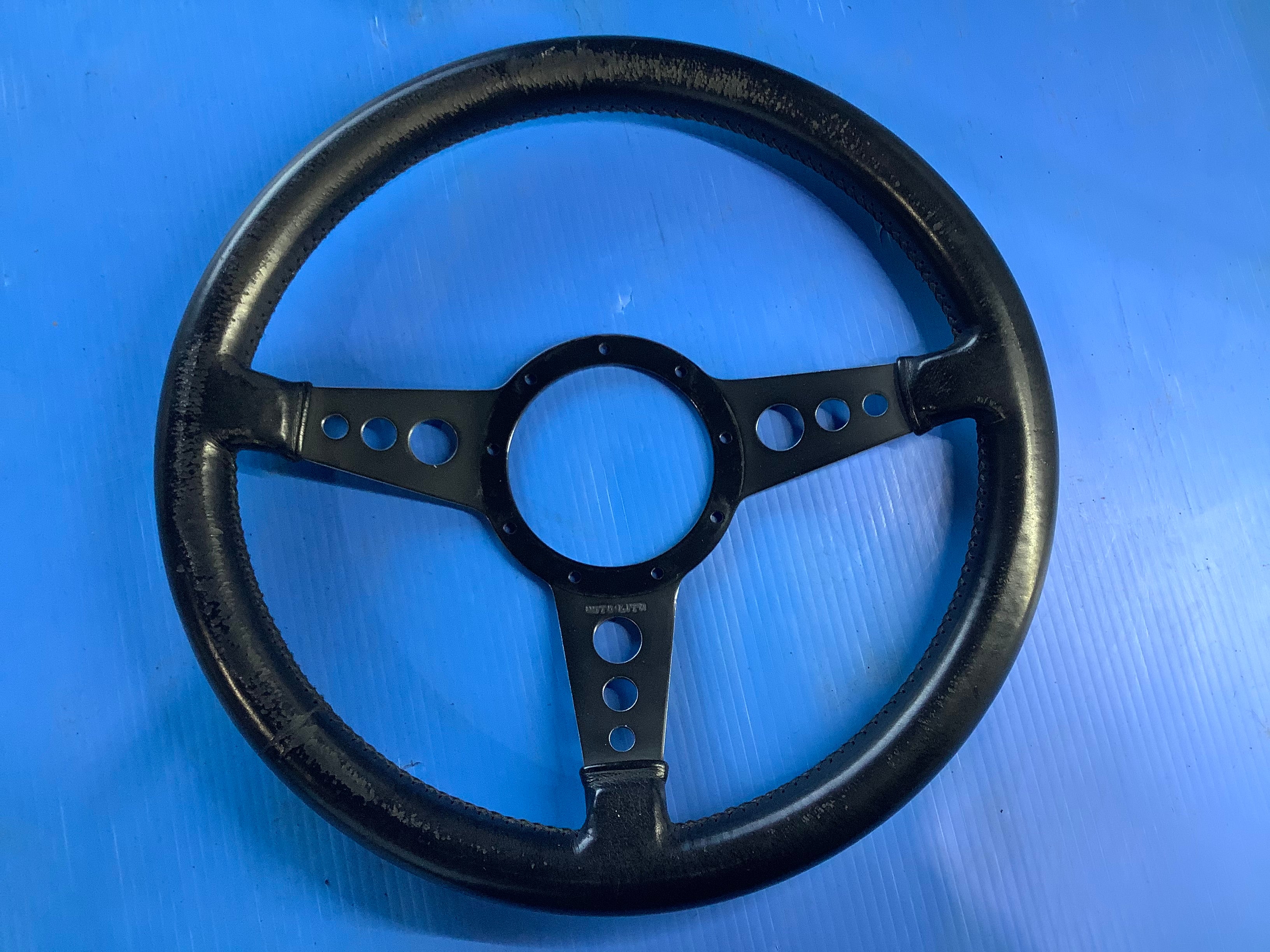 Moto-Lita モトリタ レザーステアリング フラットスポーク 美品 希少