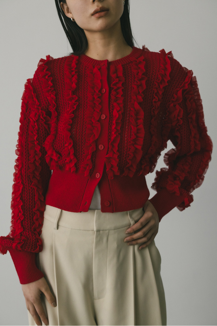 チュールフリルニットカーデ｜STYLEMIXER（スタイルミキサー）公式通販