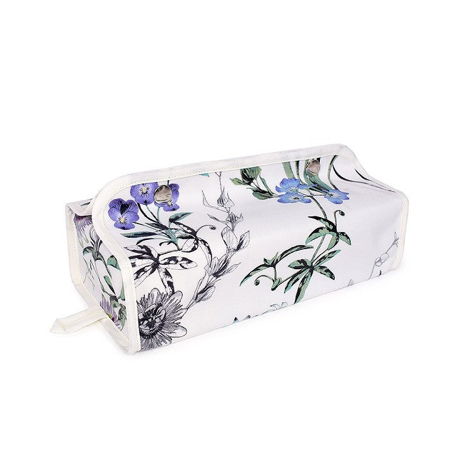 ティッシュケースカバー ボタニカルガーデン ホワイト 花柄 ティッシュ
