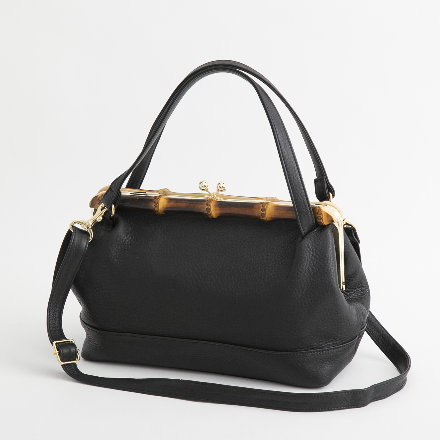 POMTATA/バンブーガマグチ ハンドバッグ -お出掛けには、バンブー