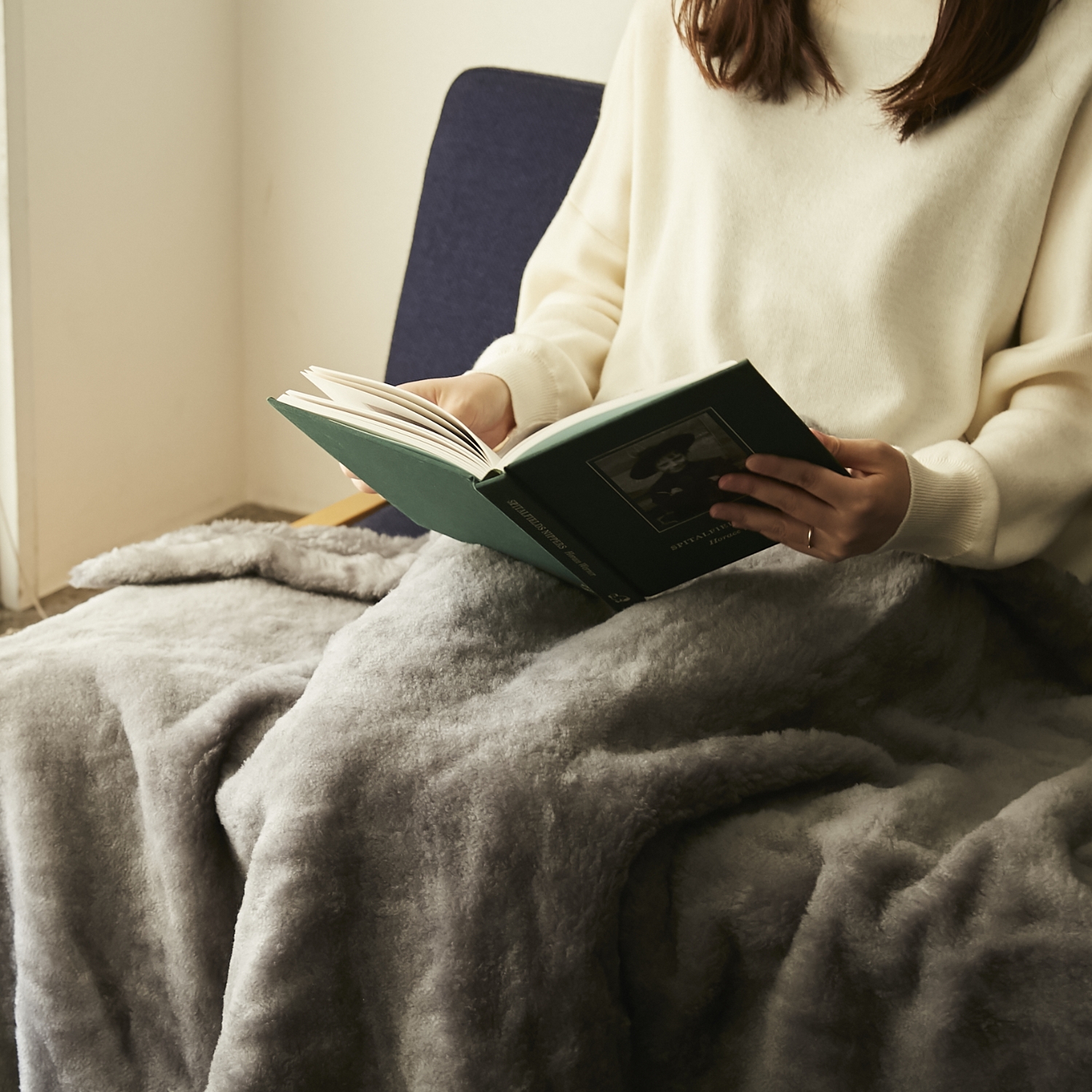 LOOM＆SPOOL/SERENEウォッシャブルウール ニューマイヤー毛布 ハーフ