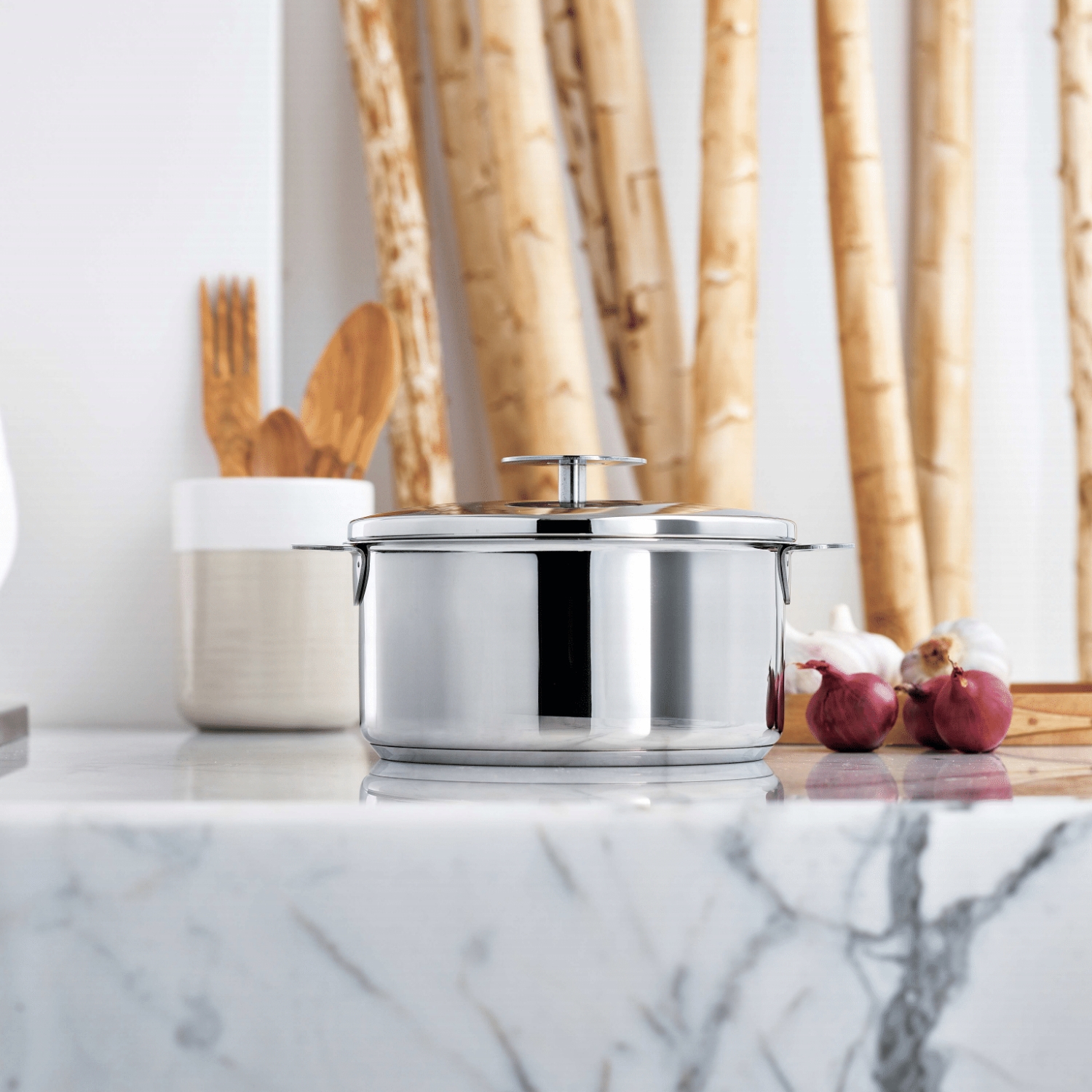 CRISTEL/グラフィット 深鍋 14cm -収納性抜群！ハンドル着脱式の