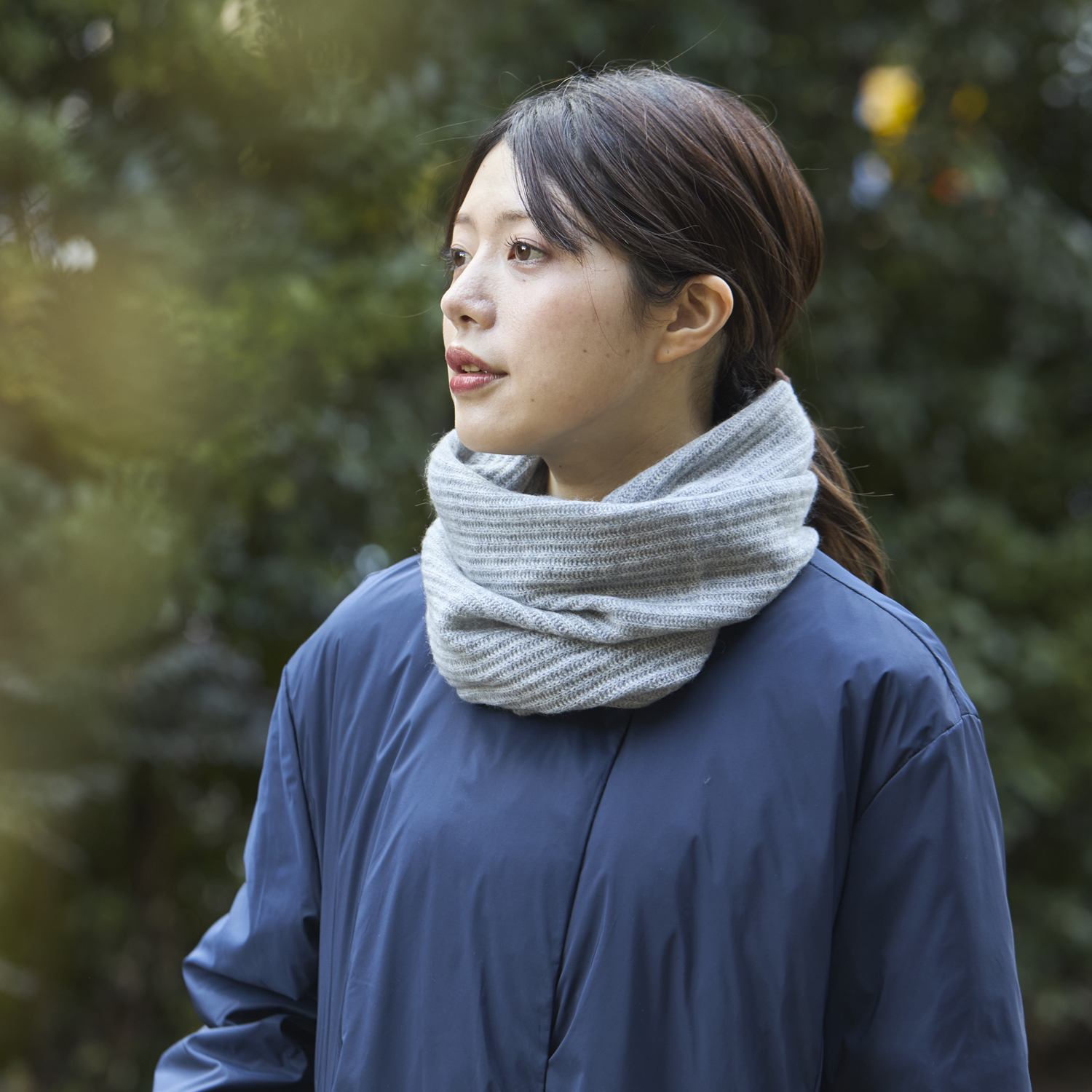 Heart of Mongolia/かたちを作りやすいカシミヤ100％スヌード -【当店