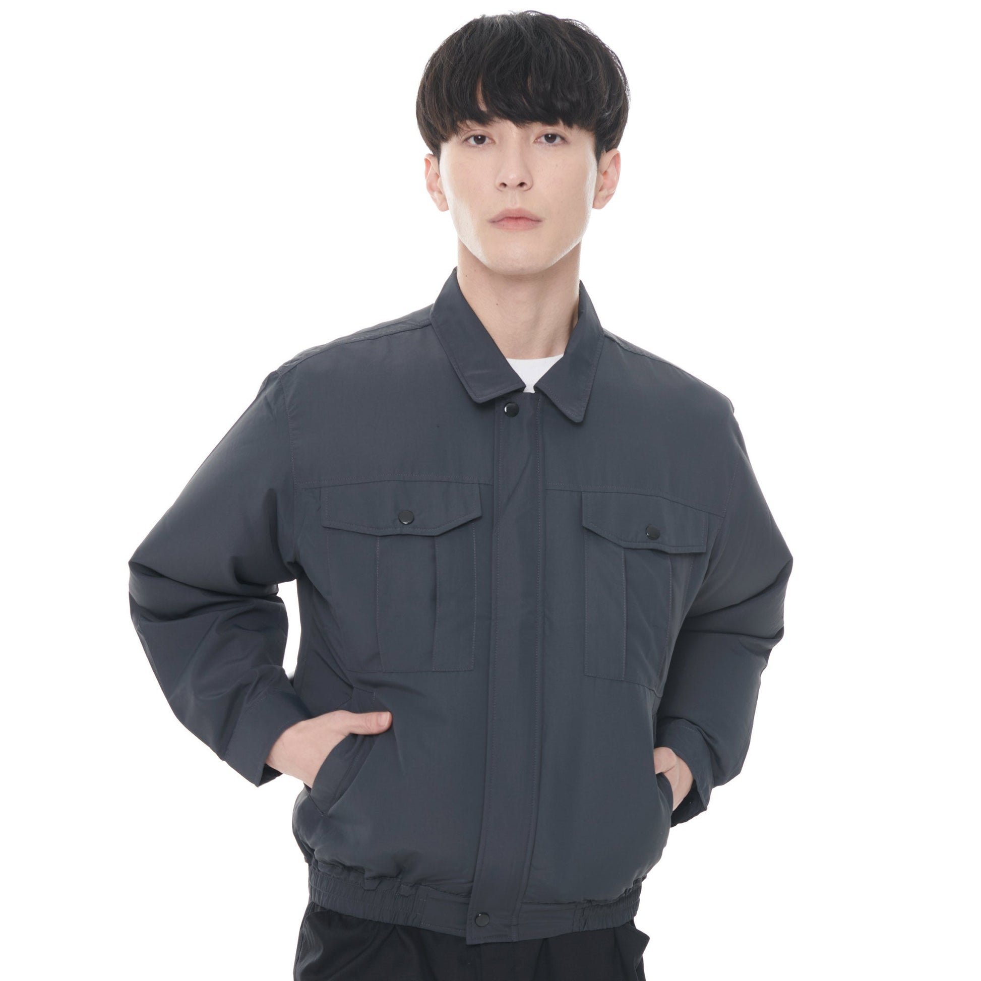 長袖ワークブルゾン】 ヘルメットの中にも風を送れる売れ筋ウェア