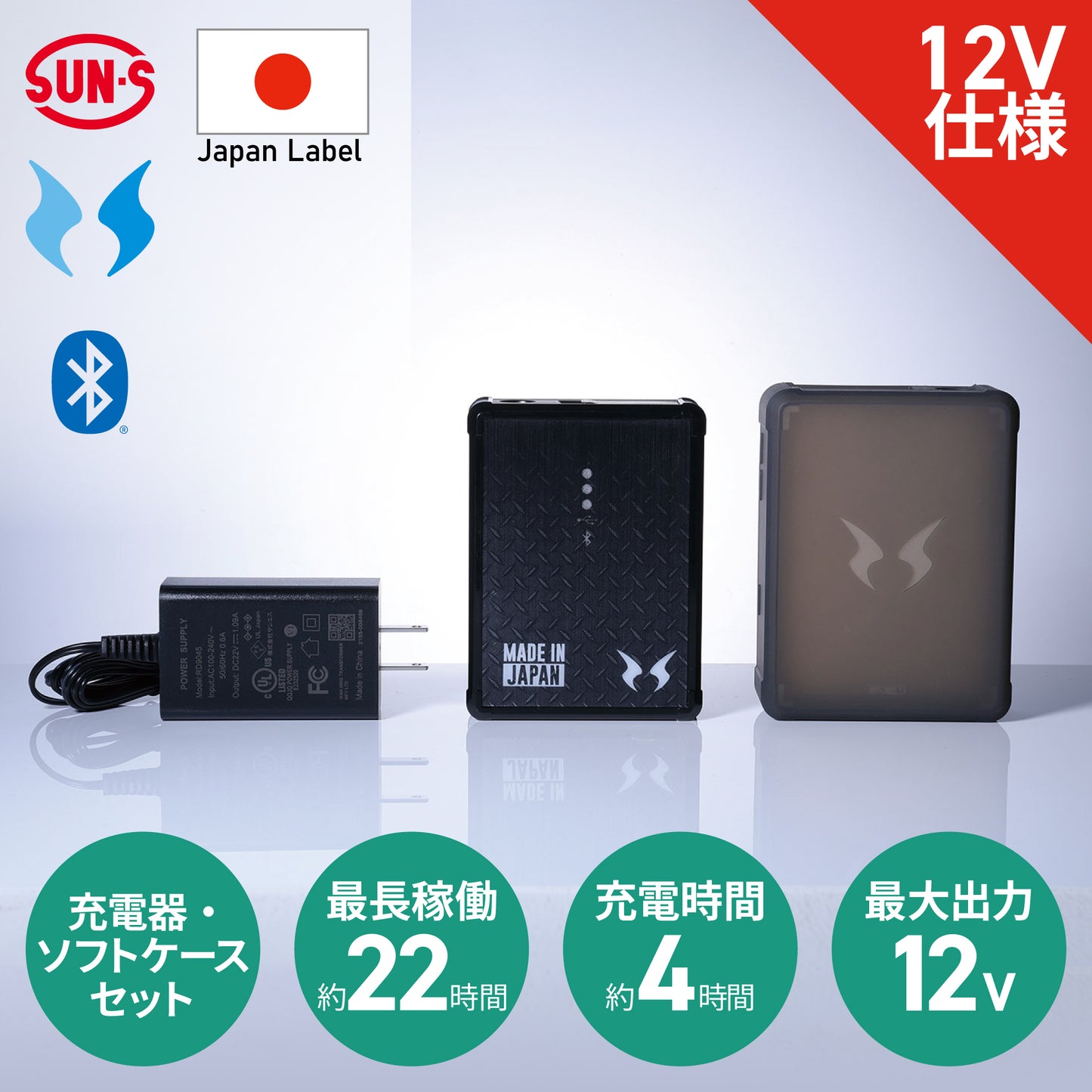 メーカー保証付】 空調風神服 JapanLabel 12V仕様 RD9291J【リチウム