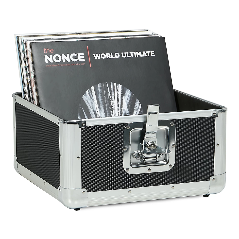 アルミ LP 収納ケース 持ち運び用ハードビニールレコードケース 12