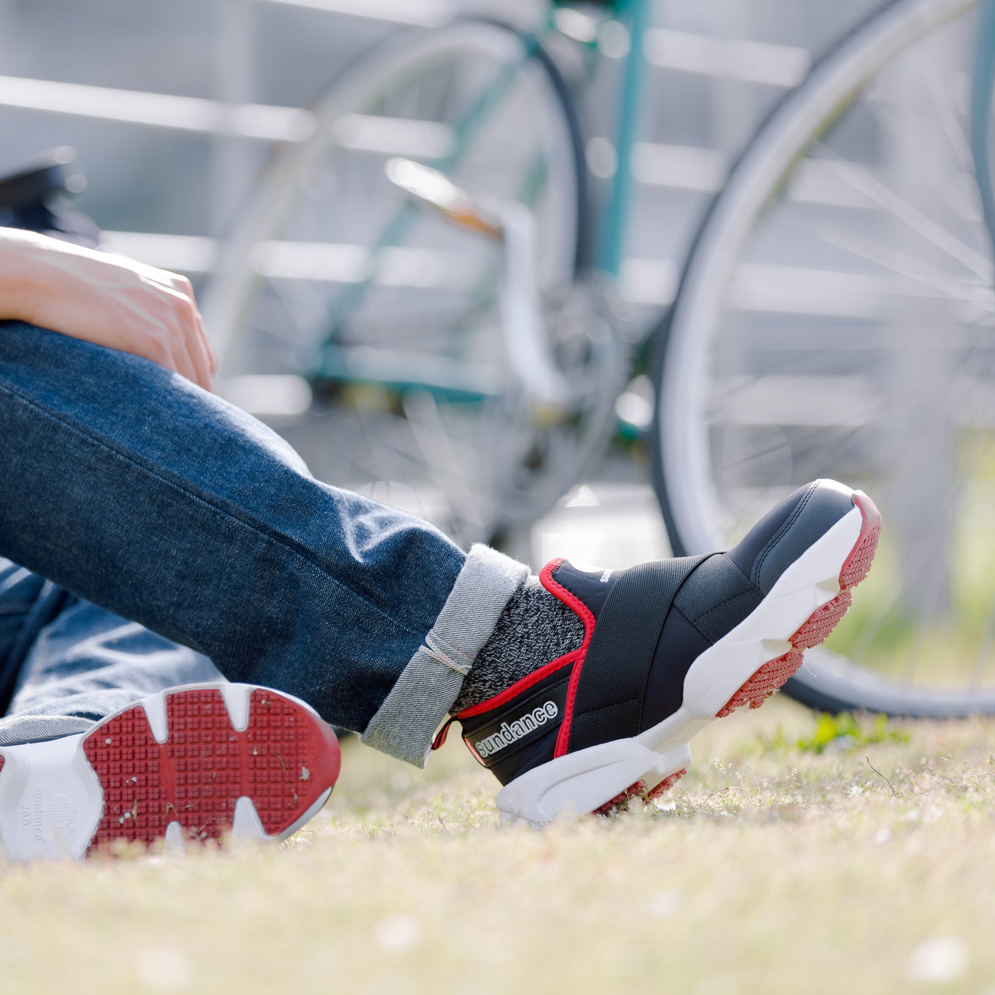 SDX-21 クロスバンド厚底セーフティ（BLACK＆RED・NAVY＆YELLOW