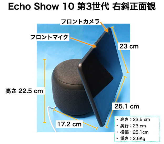 Echo Show 10 第3世代（首ふりエコーショー）を買ったのでレビュー