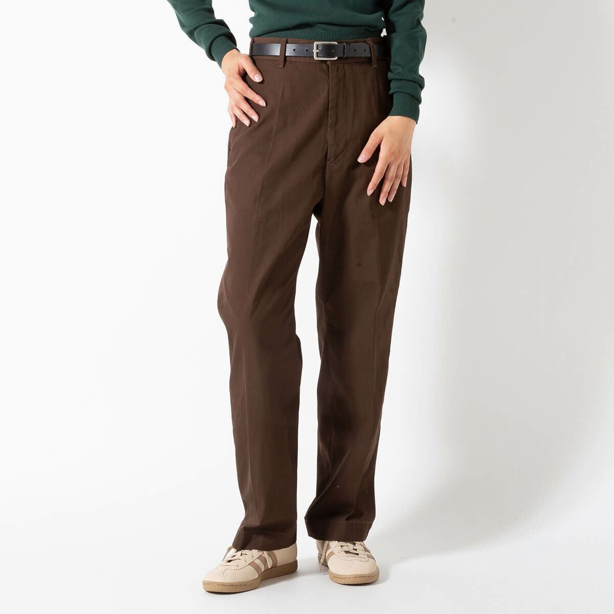 THE SHINZONE ザ シンゾーン ウォッシュドハイウェストチノパンツ