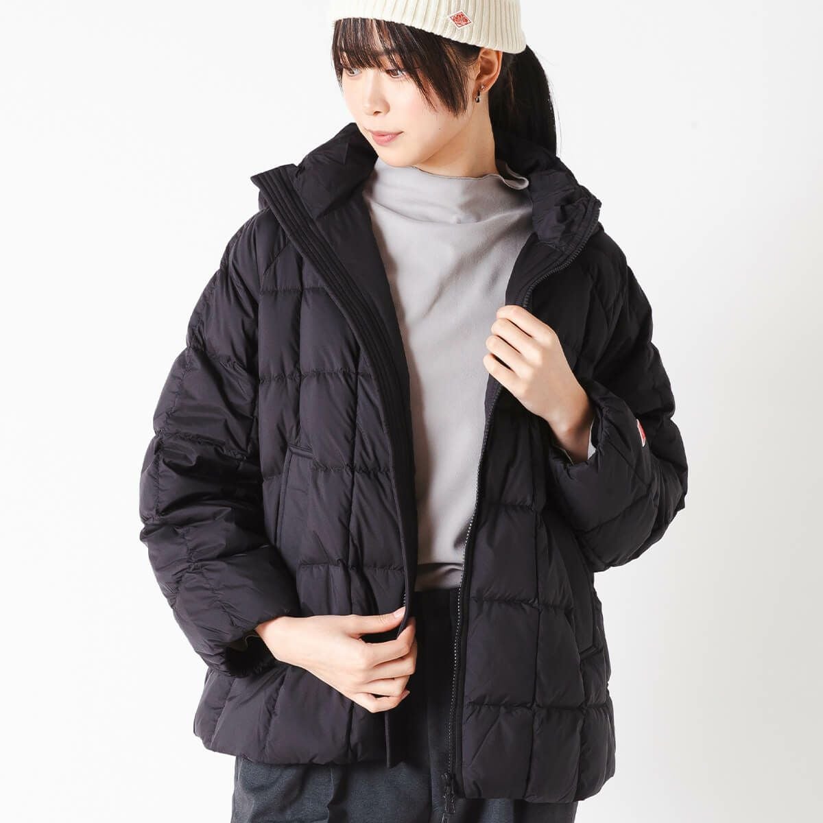 DANTON ダントン ダウンフーデッドジャケット 20dナイロンタフタ