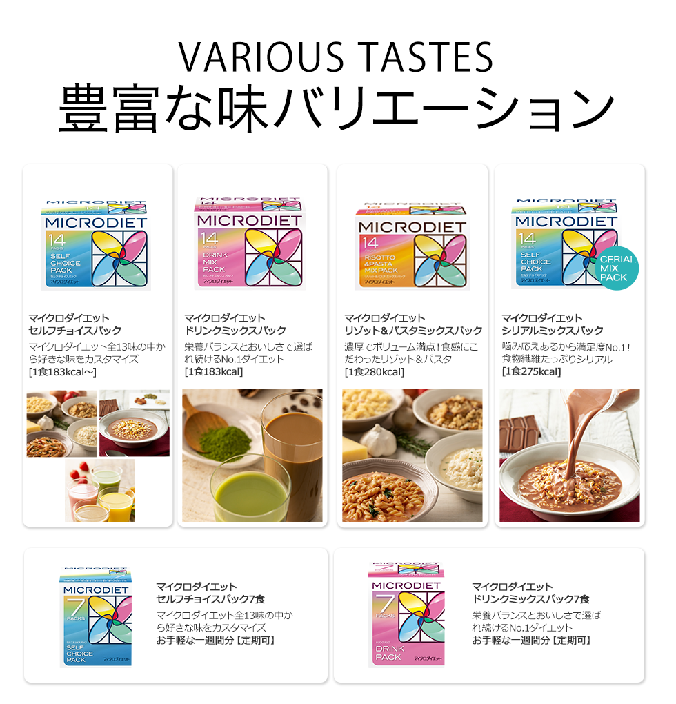 マイクロダイエット リゾット＆パスタミックスパック14食｜濃厚で