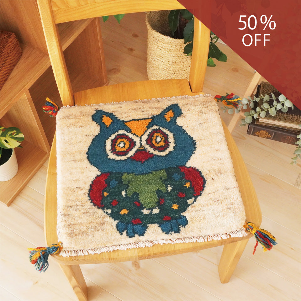 ペルシャ絨毯 ギャッベ 座布団 手織り イラン(65) ペルシャ絨毯