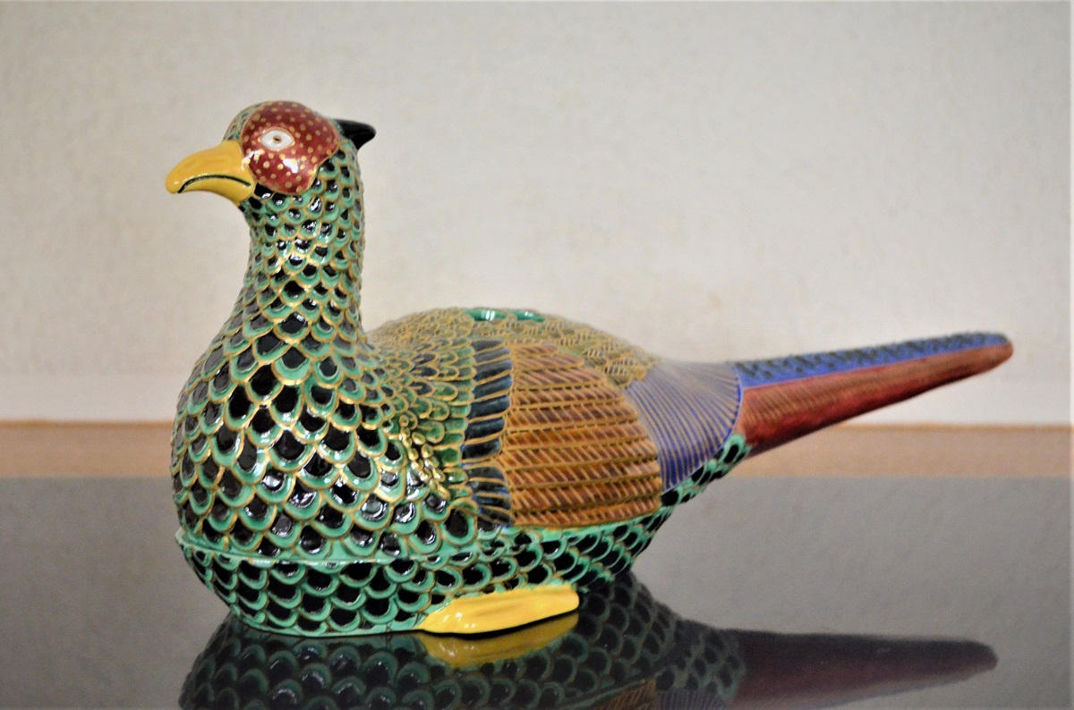 ◉中村翠嵐 作 香炉 交趾 雉 - (池坊専宗がみつめた匠の世界～よい