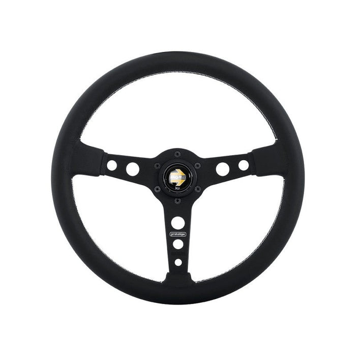 Momo Prototipo Steering Wheel 350mm Black Leather — Subimods.com