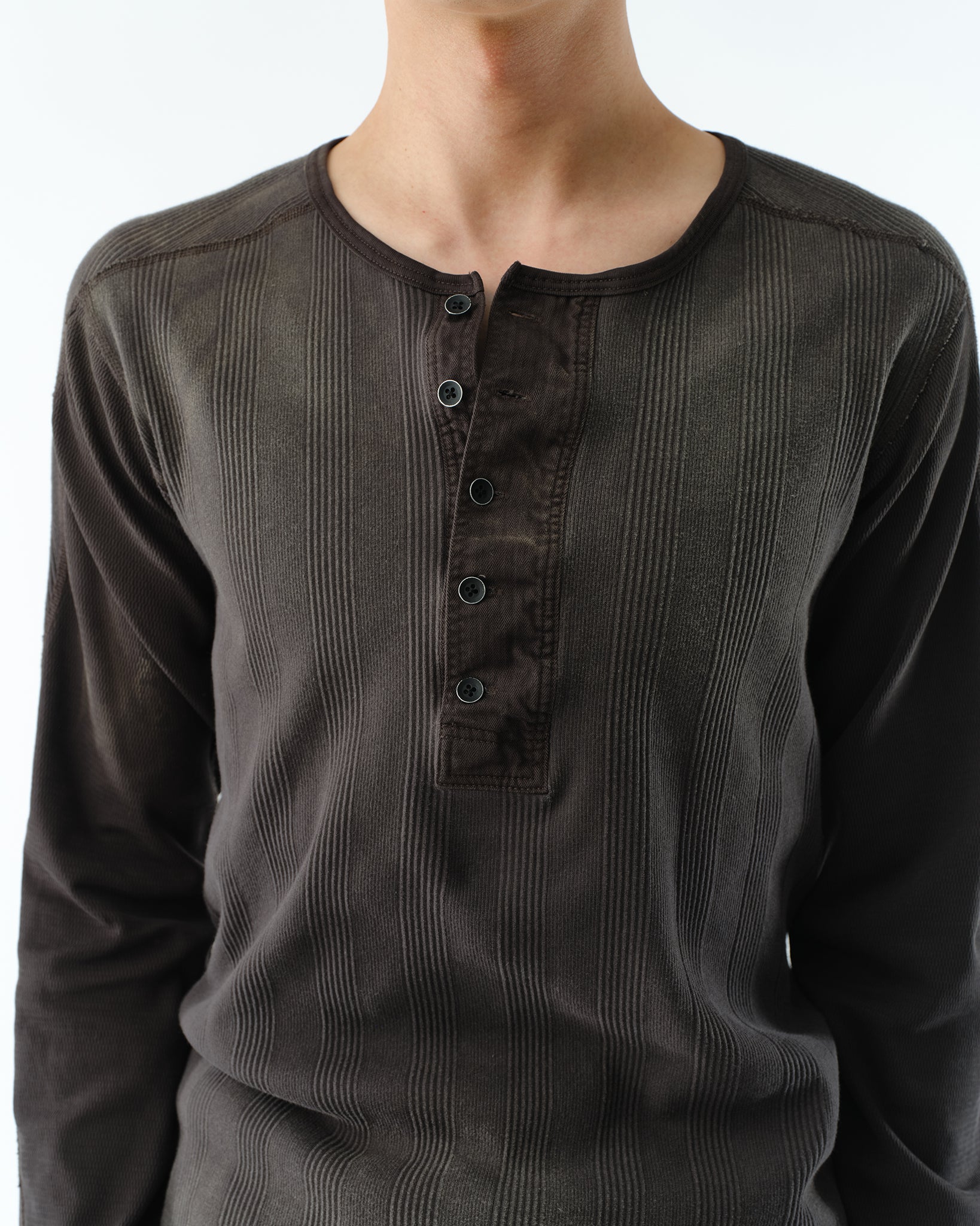 MILITARY THERMAL HENRYNECK SHIRT .14【FADE BROWN】 – SUBLATIONS