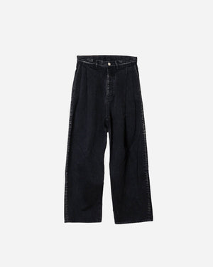 2TUCK WIDE DENIM PANTS -ENTASIS Mk-Ⅱ-【WASH BLACK】 – SUBLATIONS